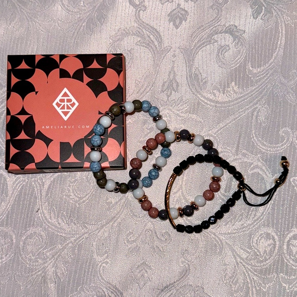 Amelia Rue Kinsley Bracelet 3 piece 
Set, NEW in Box